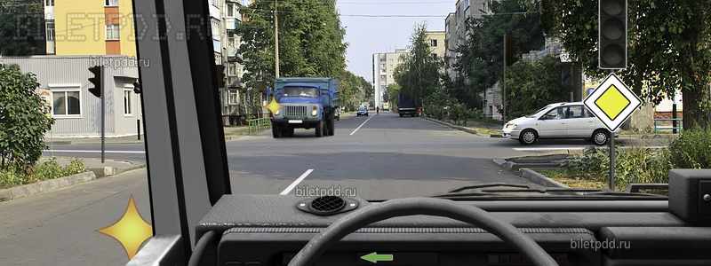 Как Вам следует поступить при повороте налево?