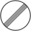 Знак 3.31 "Конец зоны всех ограничений"