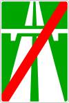 Знак 5.2 "Конец автомагистрали"