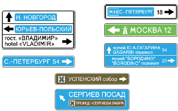 Знак 6.10.1 "Указатель направлений"